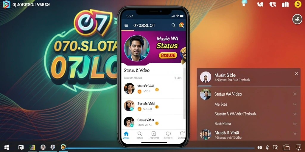 Antarmuka pengguna 070SLOT menampilkan koleksi video menarik untuk status WA.