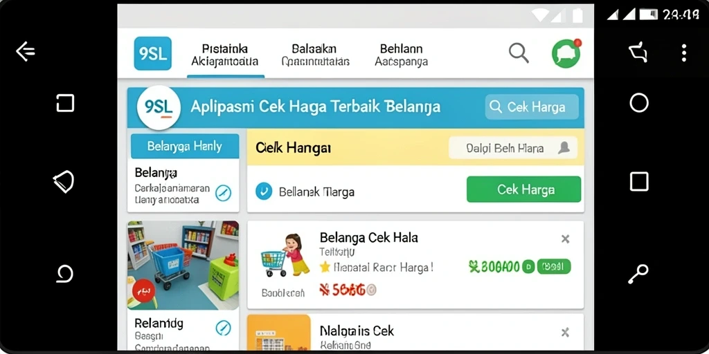 Antarmuka pengguna 9SL menunjukkan informasi harga produk yang jelas.