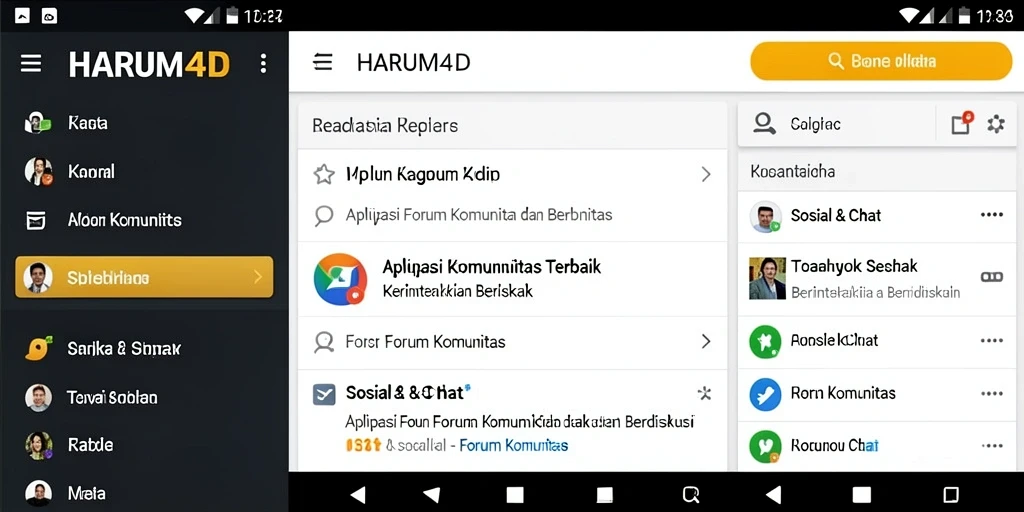 Antarmuka dan fungsi utama aplikasi HARUM4D yang ramah pengguna.