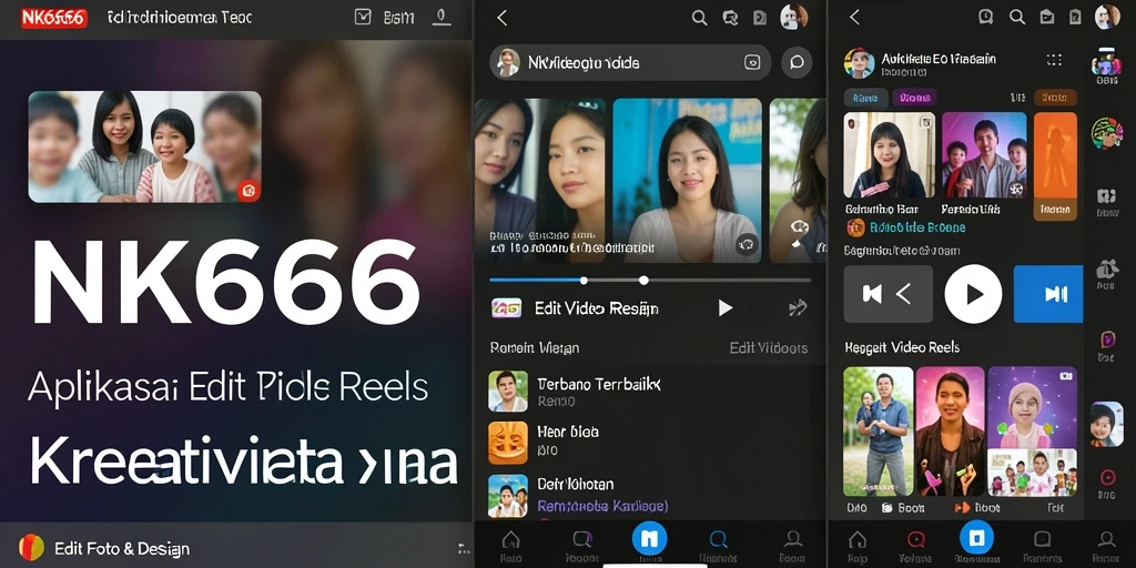 Tampilan antarmuka NK666 untuk Edit Video Reels yang intuitif dan modern.