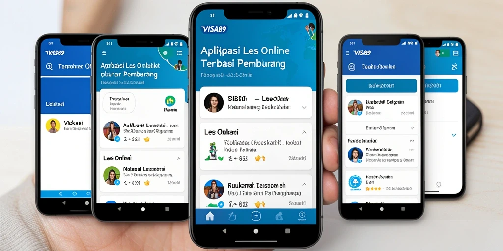 Tampilan antarmuka aplikasi Les Online yang ramah pengguna.